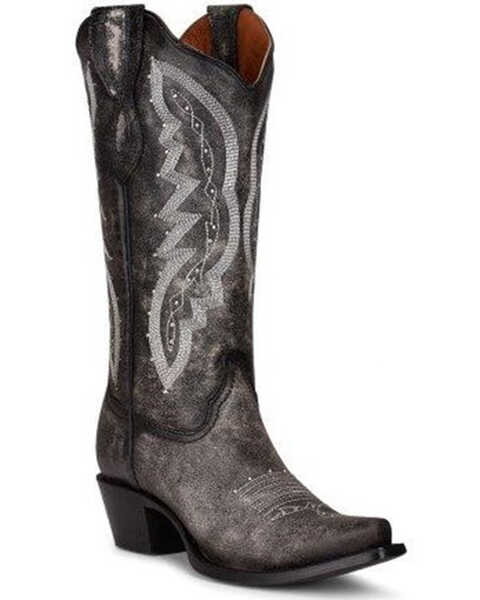 Image #1 - Circle G Women's LD Western Boots - Snip Toe, Black, hi-res