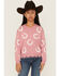 Image #1 - Self Esteem Girls' Horseshoe Sweater, Ivory, hi-res