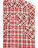 Image #2 - Wrangler Toddler Boys' Plaid Print Long Sleeve Snap Western Shirt, Red, hi-res