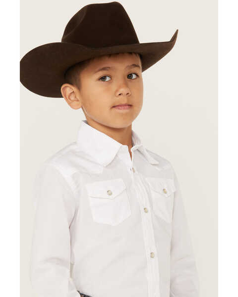 Wrangler Boys' Western Dress Shirt - 2-20, White, hi-res