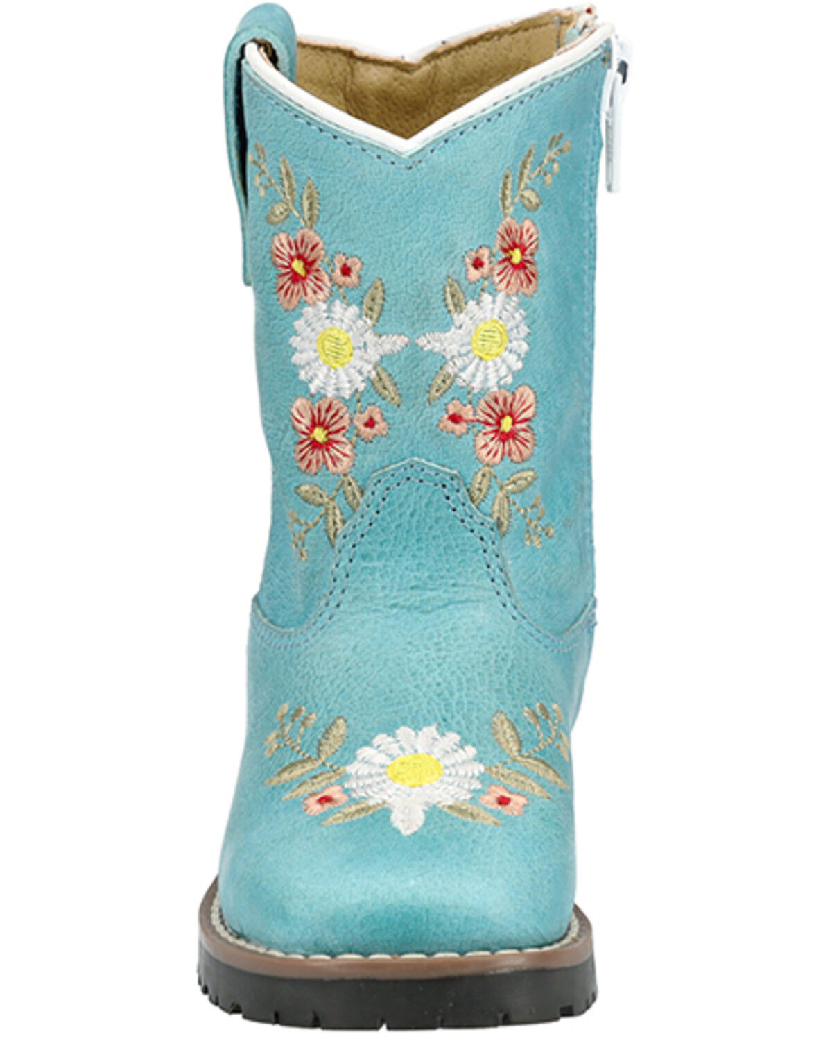 Image #3 - Smoky Mountain Toddler Girls' Autry Western Boots - Broad Square Toe, Turquoise, hi-res