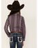 Image #4 - Cruel Girl Girls' Wallpaper Stripe Print Long Sleeve Western Pearl Snap Shirt, Purple, hi-res