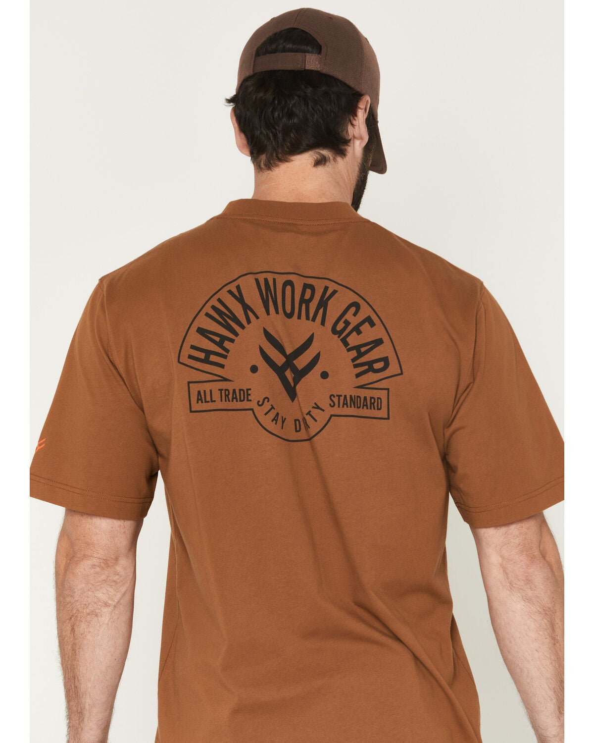 Image #4 - Hawx Men's Stay Dirty Short Sleeve Pocket Work T-Shirt, Rust Copper, hi-res