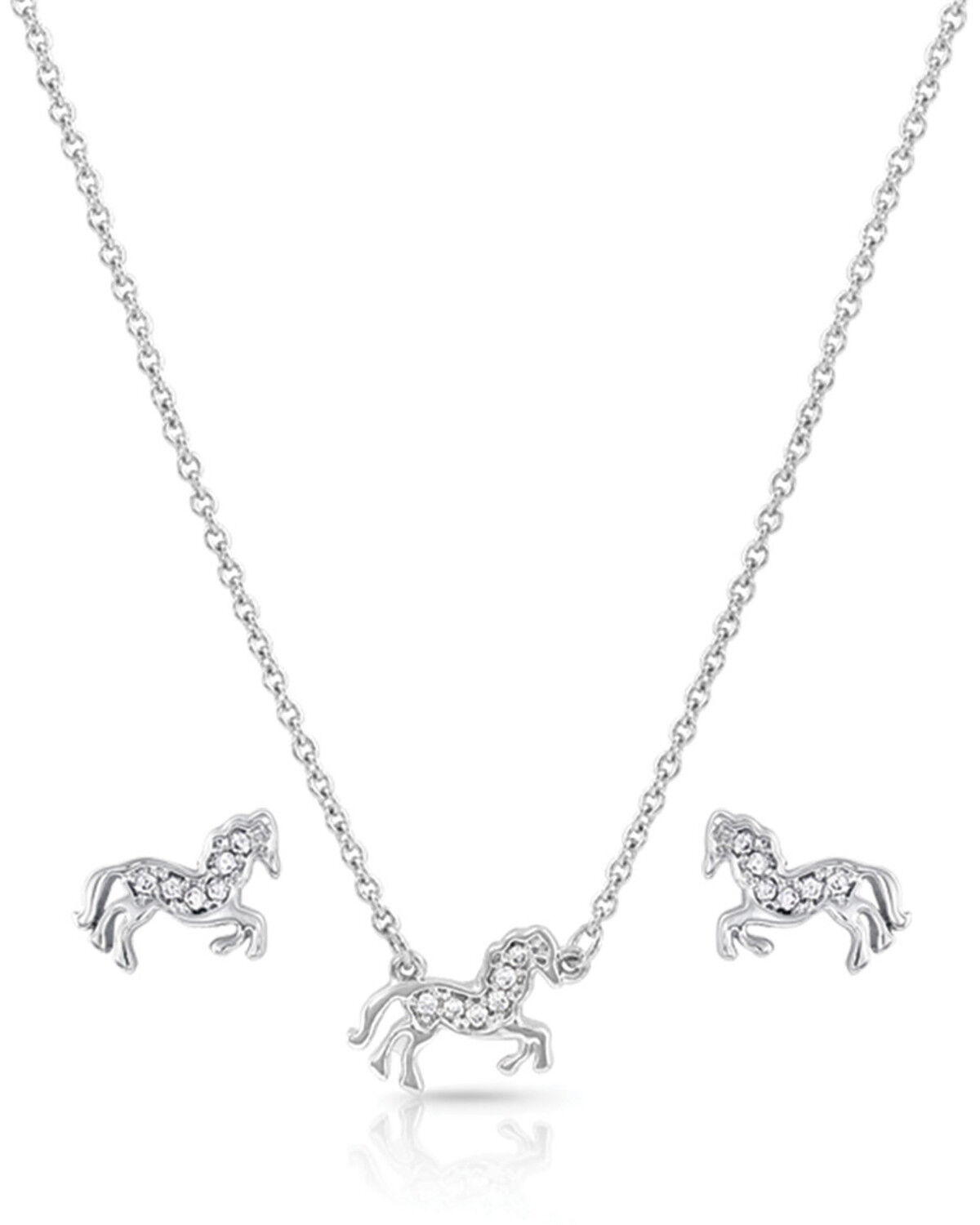 Image #1 - Montana Silversmiths Women's All The Pretty Horses Jewelry Set - 2 Piece, Silver, hi-res