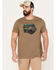 Image #1 - Brothers and Sons Men's Bronco Short Sleeve Graphic T-Shirt, Heather Green, hi-res