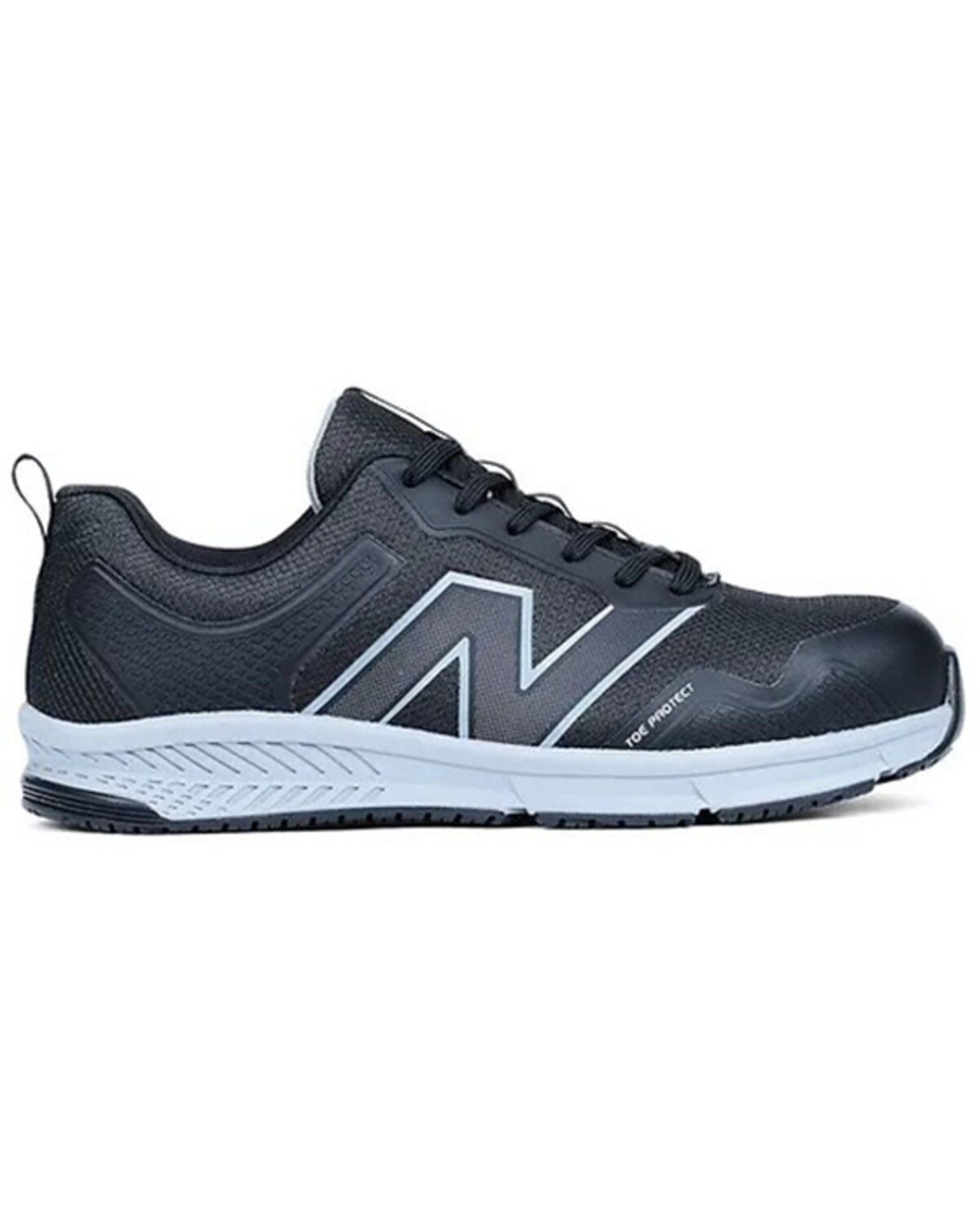 Image #2 - New Balance Men's Evolve Lace-Up Work Shoes - Alloy Toe, Black/grey, hi-res