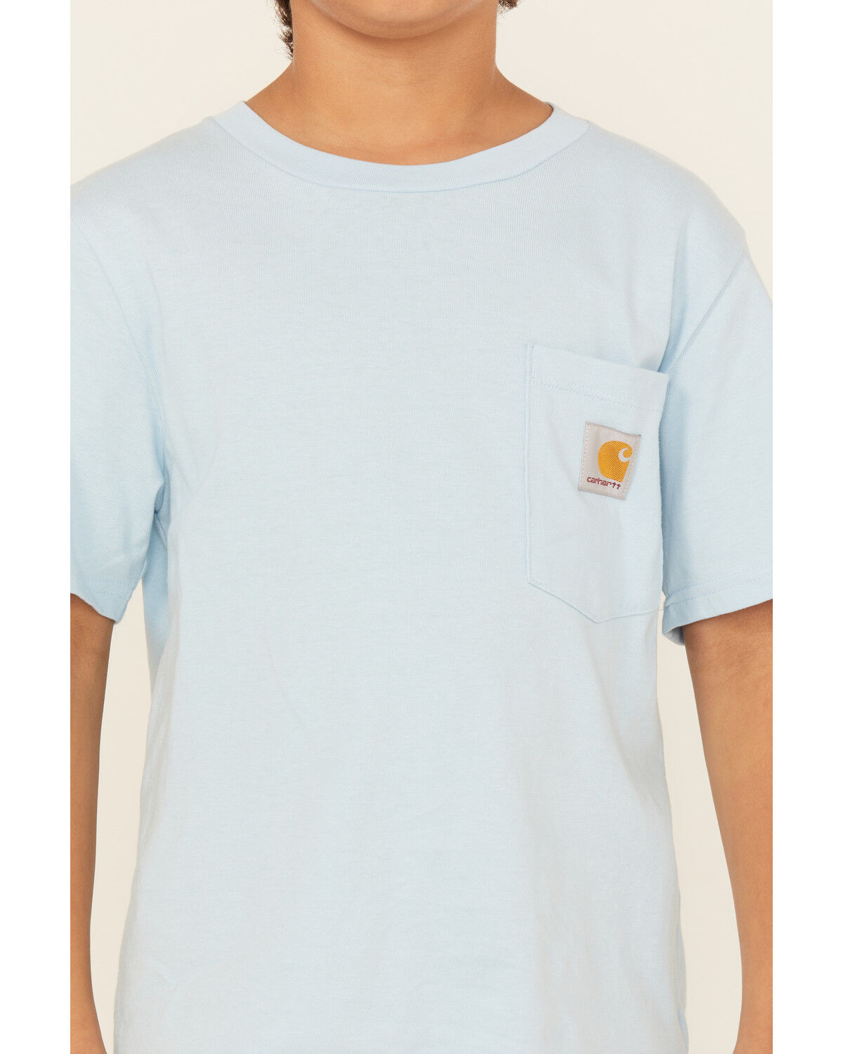 Image #3 - Carhartt Boys' Carhartt Logo Short Sleeve Graphic T-Shirt, Light Blue, hi-res