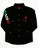 Image #1 - Rodeo Clothing Boys' Mexico Rodeo Long Sleeve Snap Western Shirt, Black, hi-res