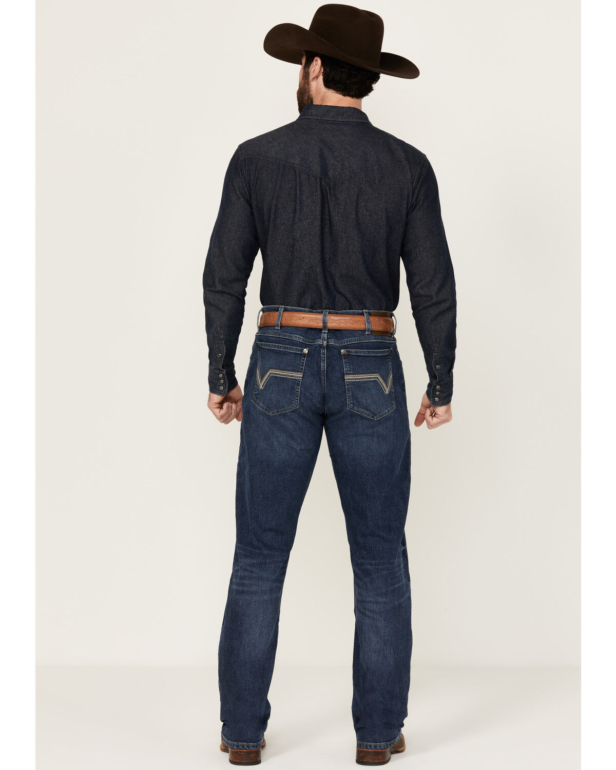 Image #3 - Wrangler 20X Men's Warren Medium Wash Slim Straight Stretch Denim Jeans - Tall, Medium Wash, hi-res