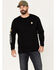 Image #1 - Brixton Men's Beta II Long Sleeve Standard T-Shirt, Black, hi-res