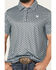 Image #3 - Rock & Roll Denim Men's Geo Print Short Sleeve Button-Down Stretch Polo Shirt, Black, hi-res