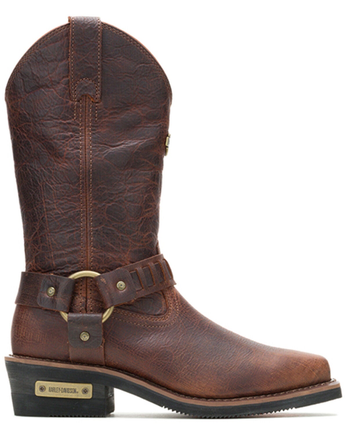 Image #2 - Harley Davidson Men's Pecos Motorcycle Western Boots - Snip Toe, Brown, hi-res