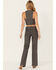 Image #4 - Idyllwind Women's Annex Herringbone Revel Mid Rise Stretch Trouser Pants, Black, hi-res
