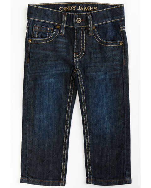 Cody James Toddler-Boys' Sheridan Dark Wash Mid-Rise Stretch Slim Straight Jeans , Medium Wash, hi-res