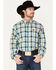 Image #1 - Cinch Men's Multi Plaid Print Long Sleeve Button Down Western Shirt , Multi, hi-res