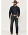 Image #1 - Ariat Men's M2 Dusty Road Dark Wash Relaxed Bootcut Jeans, Denim, hi-res