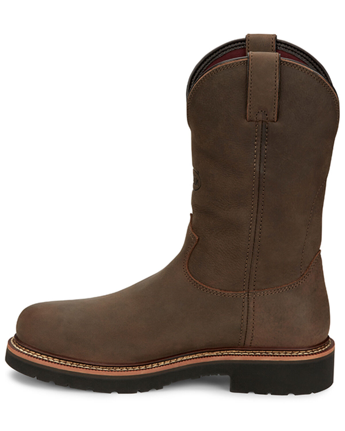 Image #3 - Justin Men's Carbide Waterproof Work Boots - Steel Toe, Brown, hi-res
