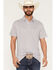 Image #1 - Ariat Men's All Over Medallion Print Classic Fit Short Sleeve Button-Down Polo Shirt, White, hi-res