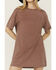 Image #3 - Rock & Roll Denim Women's Rhinestone Short Sleeve T-Shirt Mini Dress, Brown, hi-res