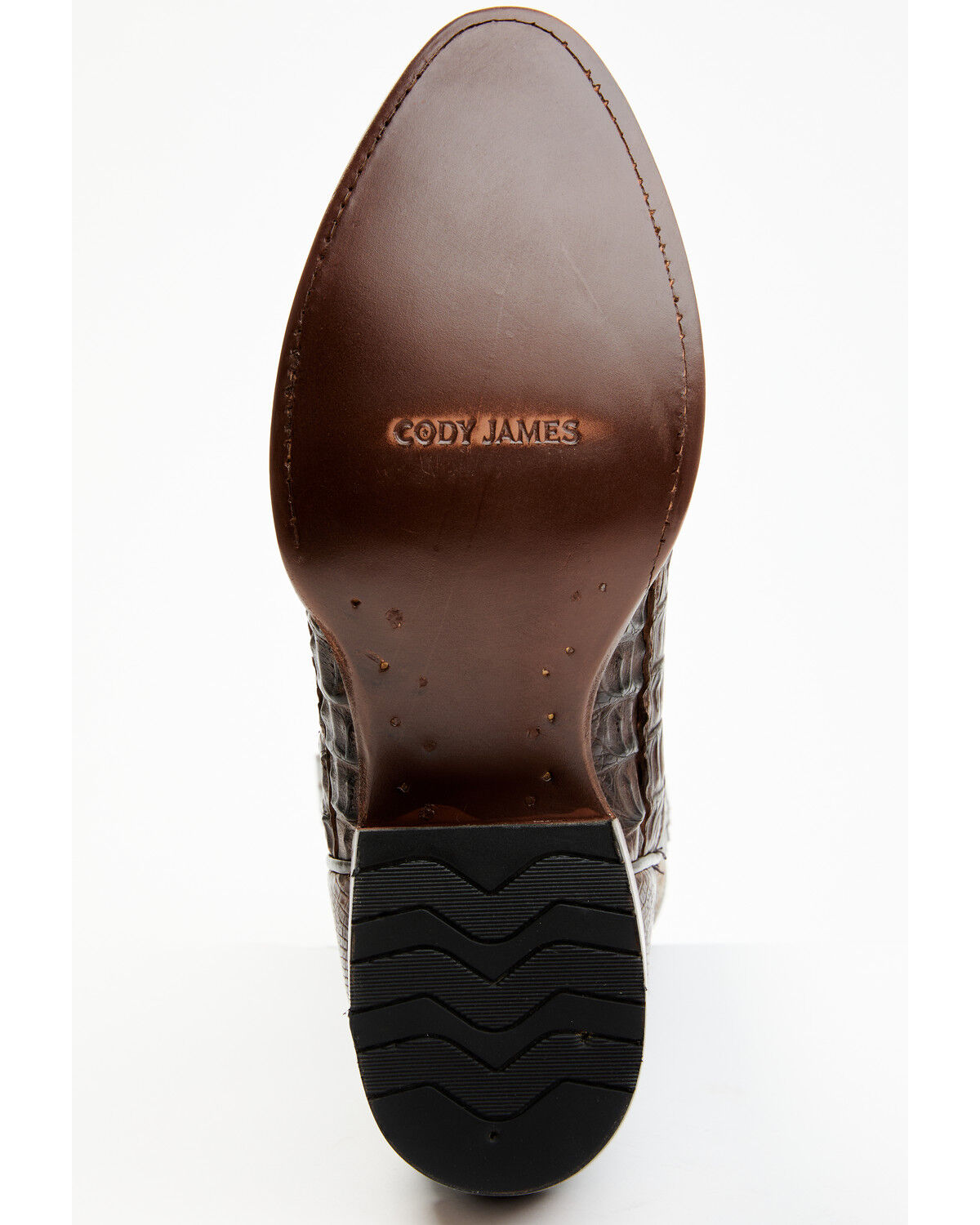 Image #7 - Cody James Men's Exotic Caiman Western Boots - Round Toe, Brown, hi-res
