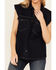 Image #3 - Flying Tomato Women's Dark Wash Denim Vest, Blue, hi-res