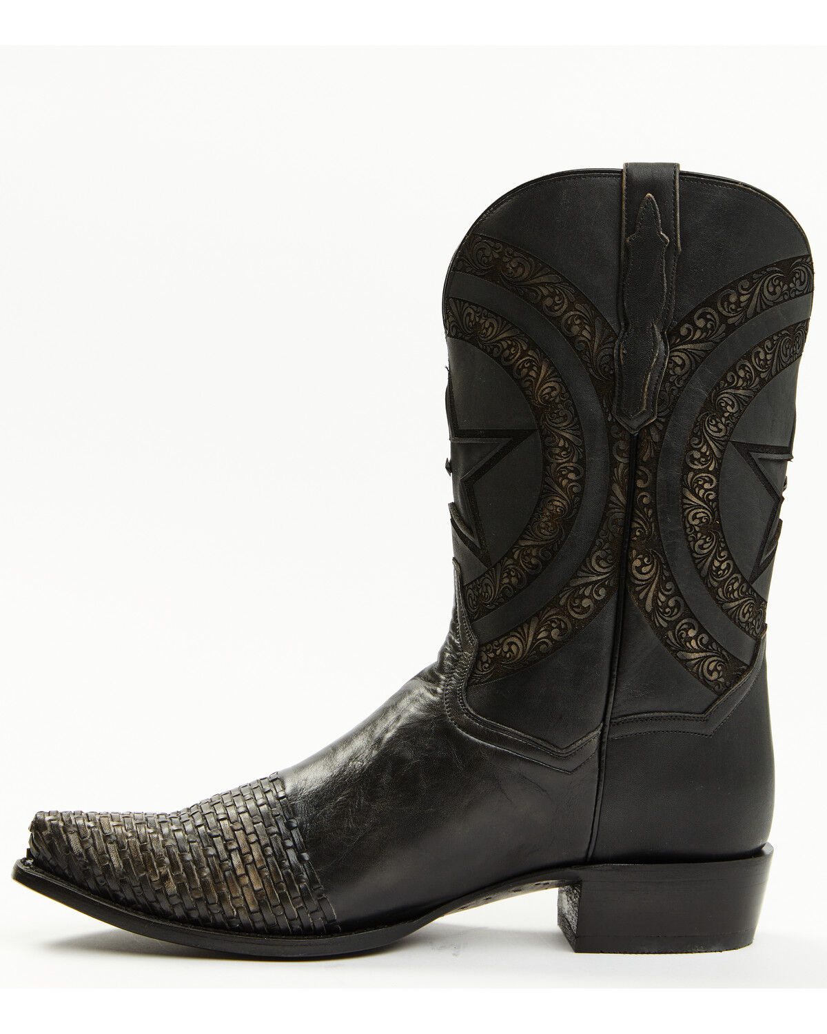 Image #3 - Dan Post Men's Basket Weave Western Boots - Snip Toe, , hi-res