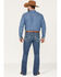 Image #3 - Cinch Men's Ian Medium Wash Slim Bootcut Performance Jeans, Indigo, hi-res