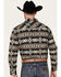 Image #4 - Panhandle Select Men's Southwestern Print Long Sleeve Snap Western Shirt, Black, hi-res
