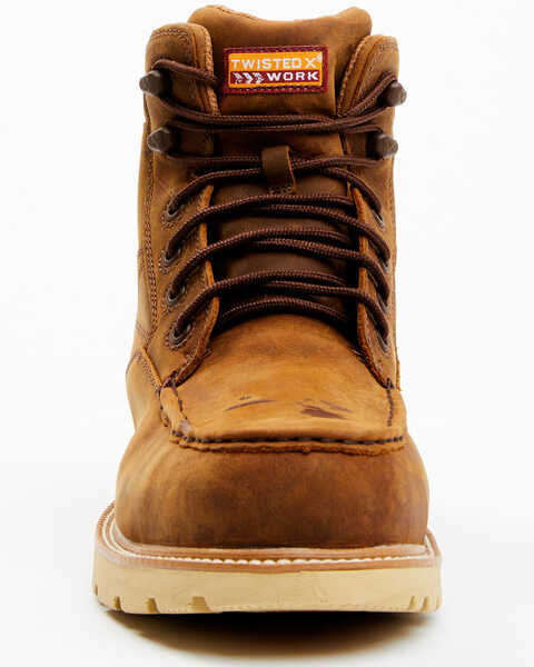 Image #4 - Twisted X Men's 6" Lace-Up Work Boot - Composite Toe, Brown, hi-res