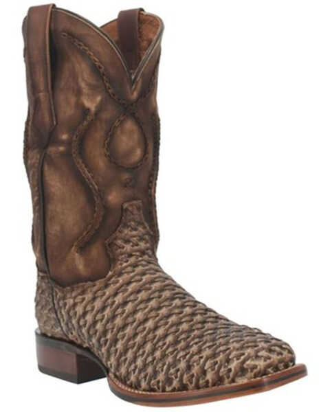 Image #1 - Dan Post Men's Stanley Western Performance Boots - Broad Square toe, Brown, hi-res