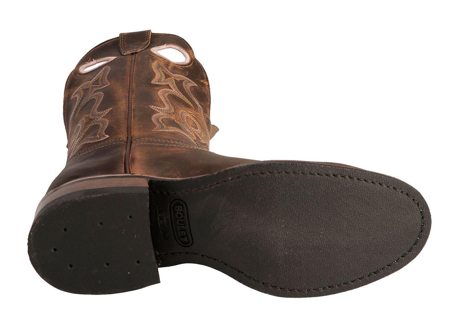 Image #5 - Boulet Tan Spice Rider Cowgirl Boots - Round Toe, Tan, hi-res