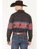 Image #4 - Wrangler Men's Horse Border Long Sleeve Snap Western Shirt, Black, hi-res