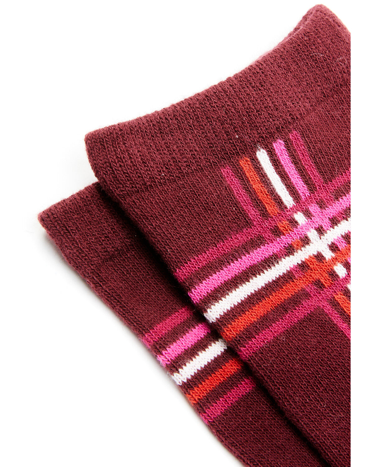 Image #2 - Shyanne Girls' Plaid Print Crew Socks, Multi, hi-res