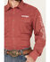 Image #3 - Wrangler Men's Logo Checkered Print Long Sleeve Snap Western Shirt - Tall, Red, hi-res