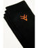 Image #2 - Hawx Men's Crew Wool Socks - 2 Pack, Black, hi-res
