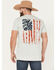 Image #1 - Cody James Men's Rugged Flag Short Sleeve Graphic T-Shirt, Silver, hi-res