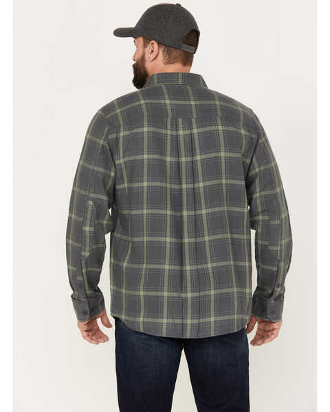 Image #4 - Brothers and Sons Men's Casual Plaid Print Long Sleeve Button-Down Western Flannel Shirt , Charcoal, hi-res