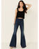By Together Women's Black Jacquard Sweater-Knit Cropped Tank Top , Black, hi-res