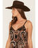 Image #2 - Shyanne Women's Stevie Burnout Paisley Print Fringe Tank Top, Black, hi-res