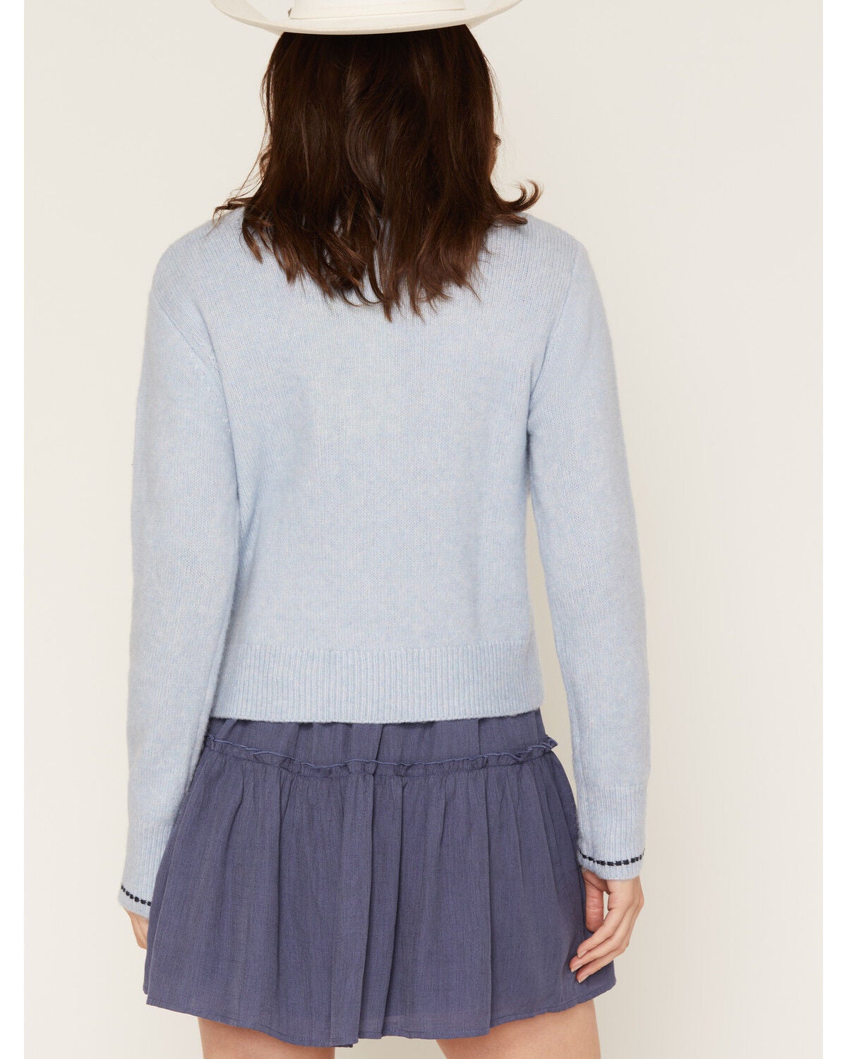 Image #4 - White Crow Women's Howdy Sweater, Light Blue, hi-res