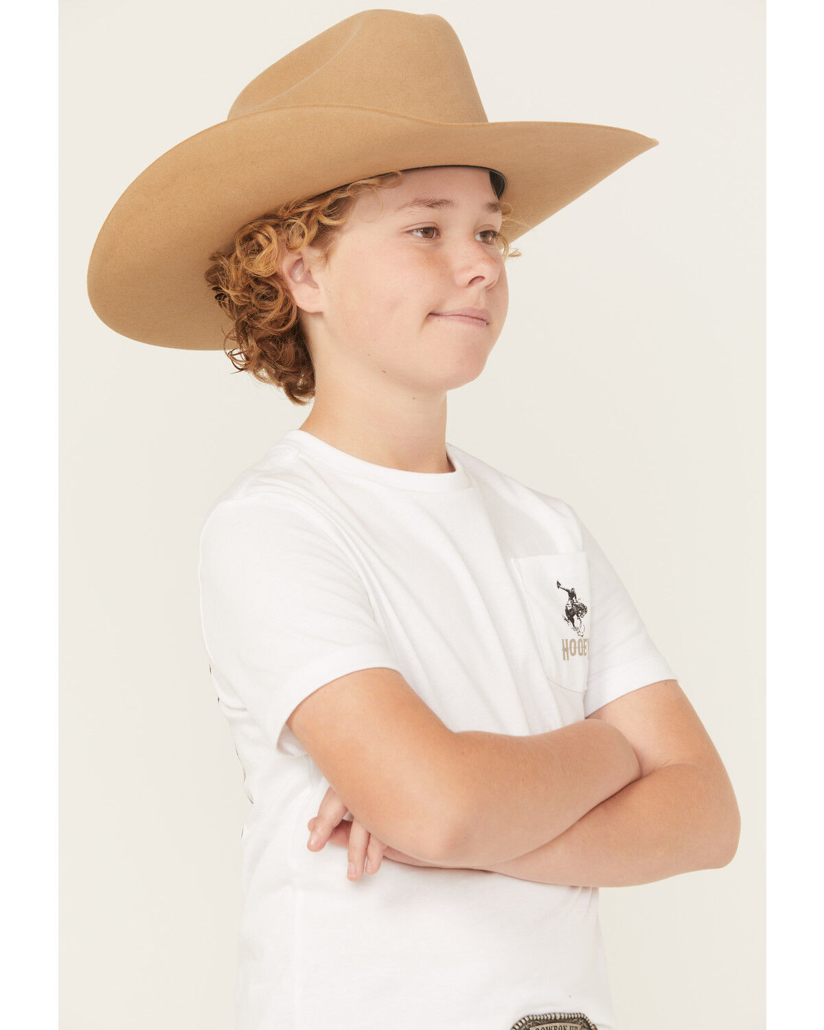 Image #3 - Hooey Boys' Bucking Horse Short Sleeve Graphic T-Shirt, White, hi-res