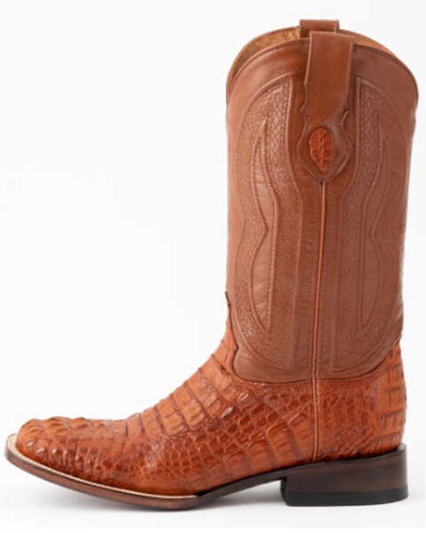 Image #3 - Ferrini Men's Dakota Exotic Crocodile Western Boots - Broad Square Toe, Cognac, hi-res