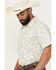 Image #2 - Gibson Trading Co Men's Groovey Floral Print Short Sleeve Button-Down Western Shirt, Ivory, hi-res