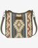 Image #1 - Wrangler Women's Sherpa Southwestern Print Canvas Crossbody Bag, Green, hi-res