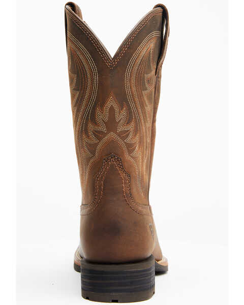 Image #5 - Ariat Men's Distressed Hybrid Rancher Western Performance Boots - Broad Square Toe, Brown, hi-res