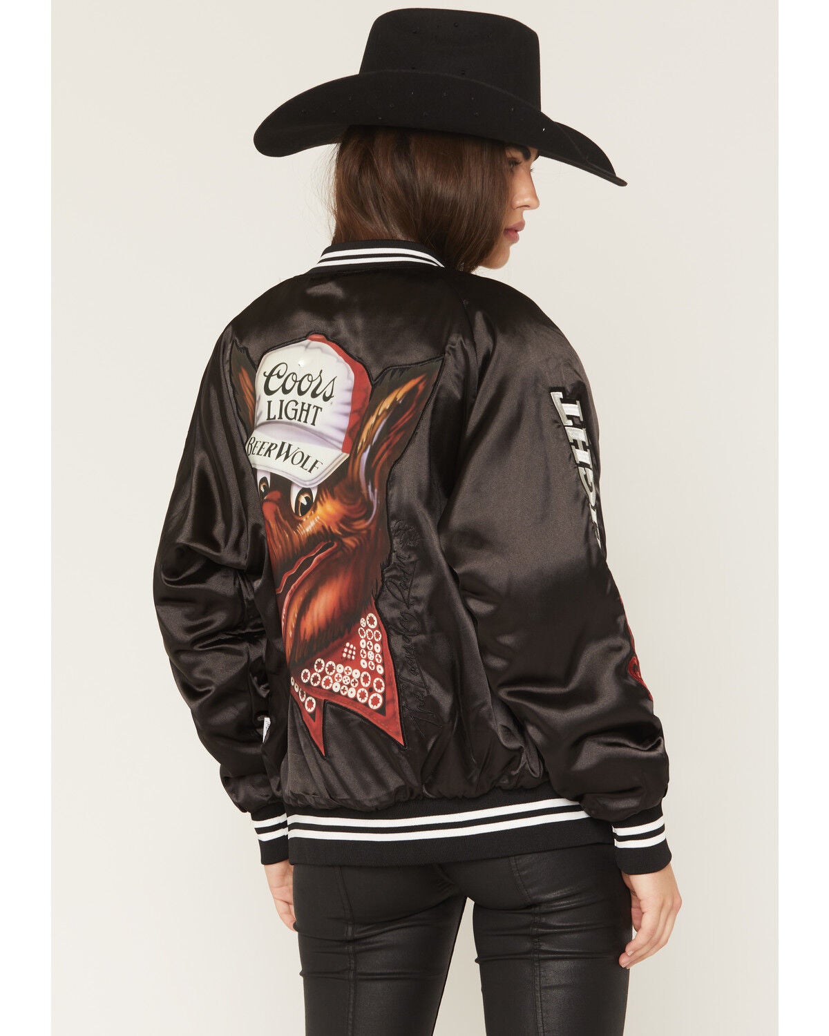 Image #4 - The Laundry Room Women's Coors Wolf Stadium Jacket, Black, hi-res