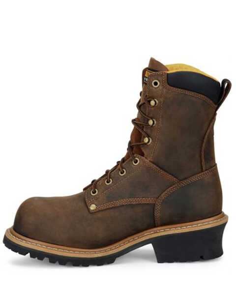 Image #2 - Carolina Men's Poplar Logger Boots - Composite Toe, Beige/khaki, hi-res
