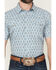 Image #3 - RANK 45® Men's Lozy Medallion Print Short Sleeve Snap Performance Western Shirt, White, hi-res