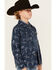 Image #2 - Rock & Roll Denim Boys' Cactus Print Shacket, Blue, hi-res