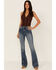Image #1 - Idyllwind Women's Belmont Medium Wash High Risin' Seamed Front Sanding Bootcut Jeans, , hi-res